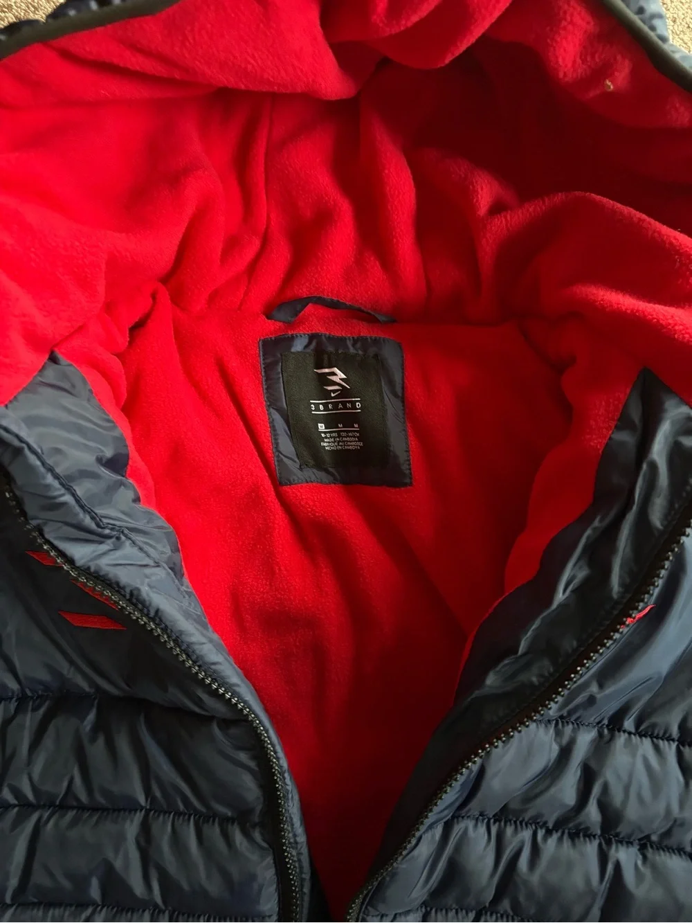 Nike Kids Boys fleece lined hooded winter warm jacket puffer size medium NWT